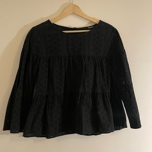 Black Madewell Poplin top